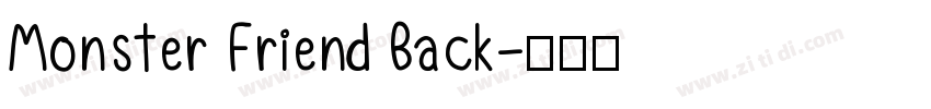 Monster Friend Back字体转换